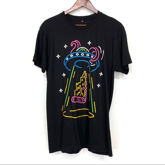 Univibe Other - Neon Spaceship UFO Alien Graphic T-Shirt Medium